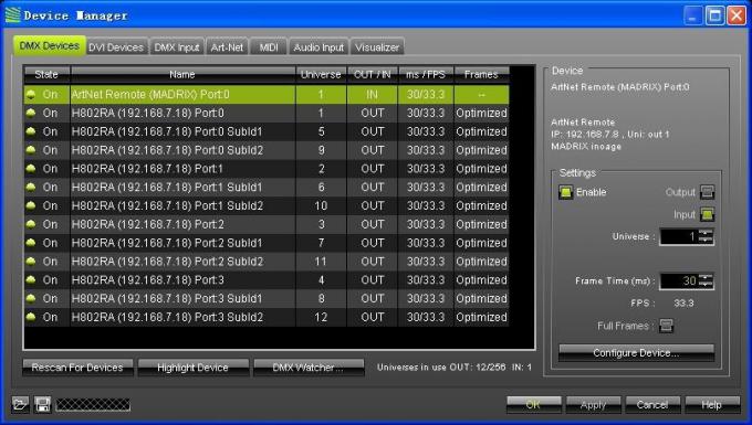 4096 пикселей Salve DMX LED контроллер H802RA 4 порта Алюминиевый сплав 12